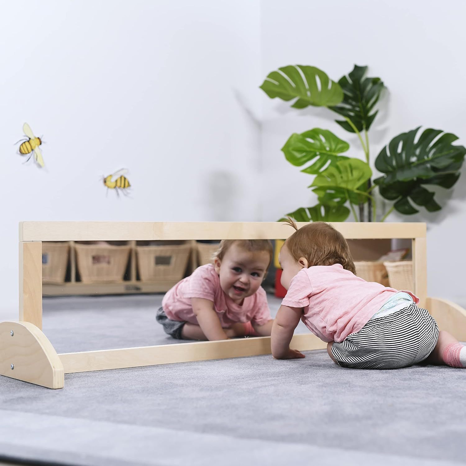 Single-Sided Bi-Directional Mirror, Kids Furniture, Natural