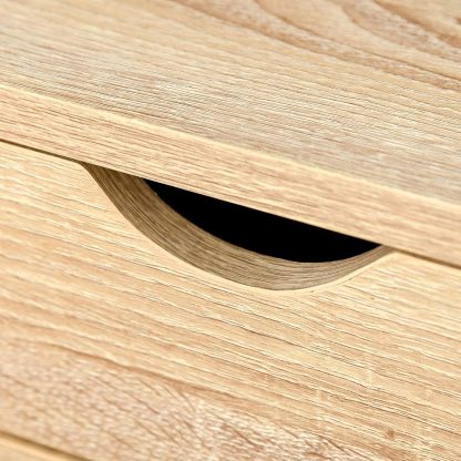 Computer Desk with A Frame for Small Spaces, Writing Table with Drawer and Storage Shelves