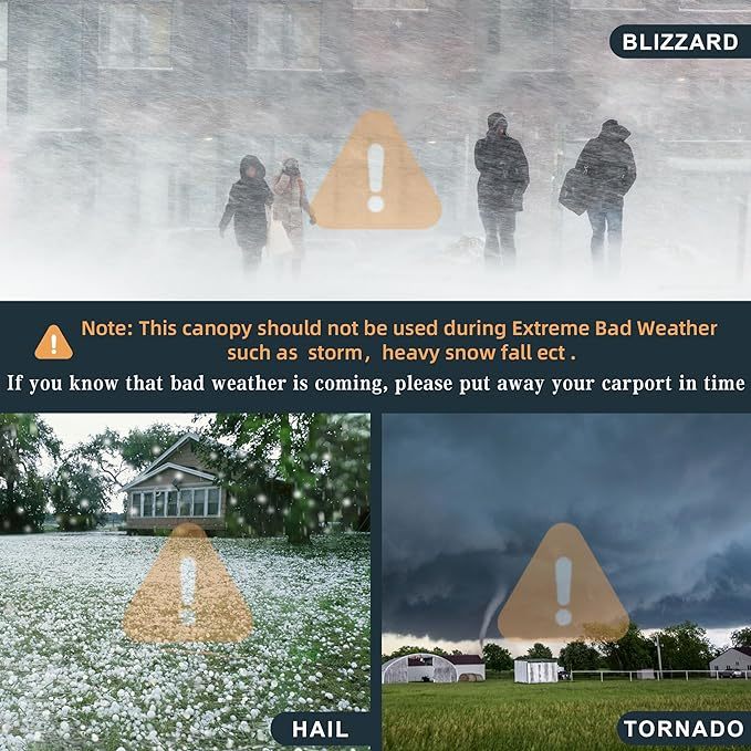 12x18.5ft Heavy Duty Carport, Portable Garage with Removable Sidewalls, Doors and Ventilated Windows