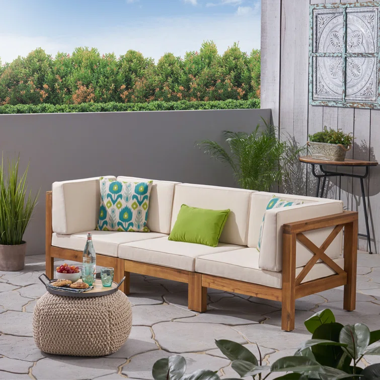 88.5'' Acacia Outdoor Patio Sofa