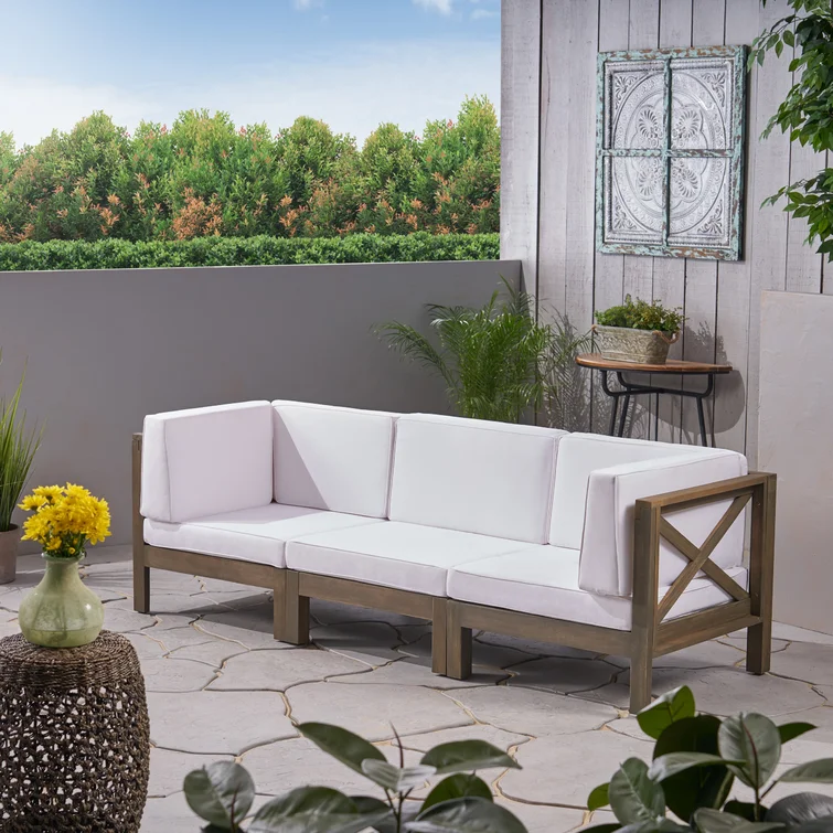 88.5'' Acacia Outdoor Patio Sofa
