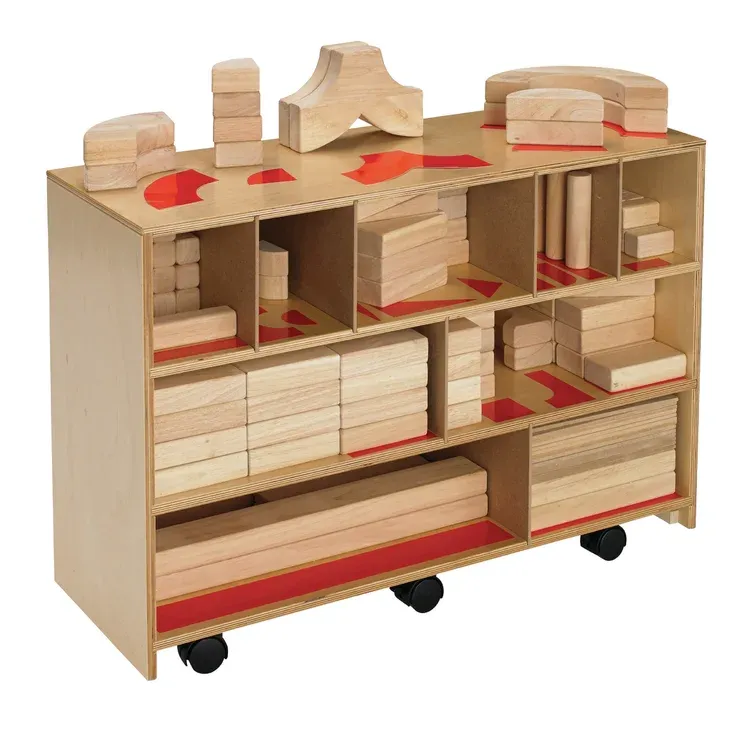 9 Compartment Manufactured Wood Shelving Unit