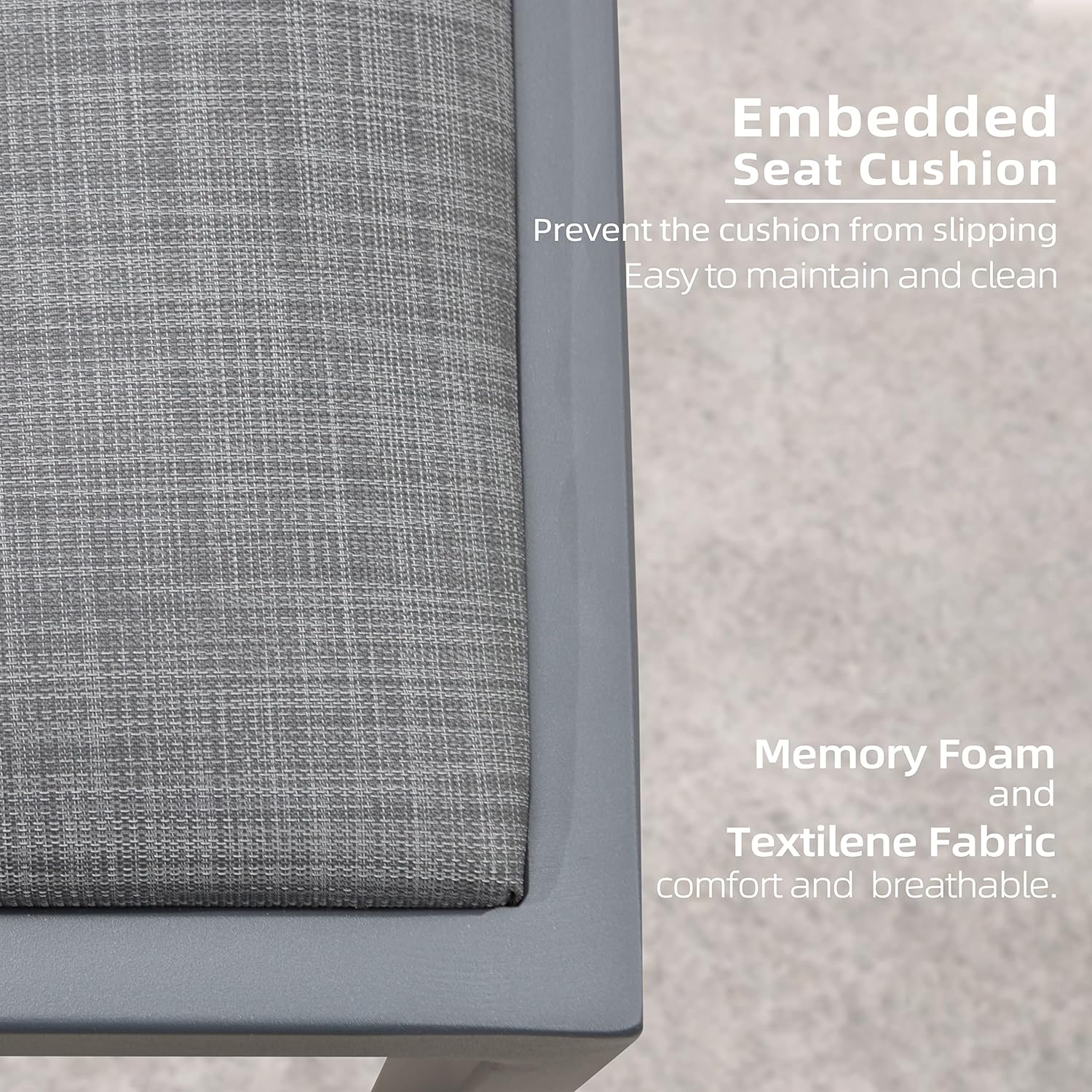 Counter Height Bar Stool Set of 2 Modern Aluminum Rattan Wicker Outdoor Barstools