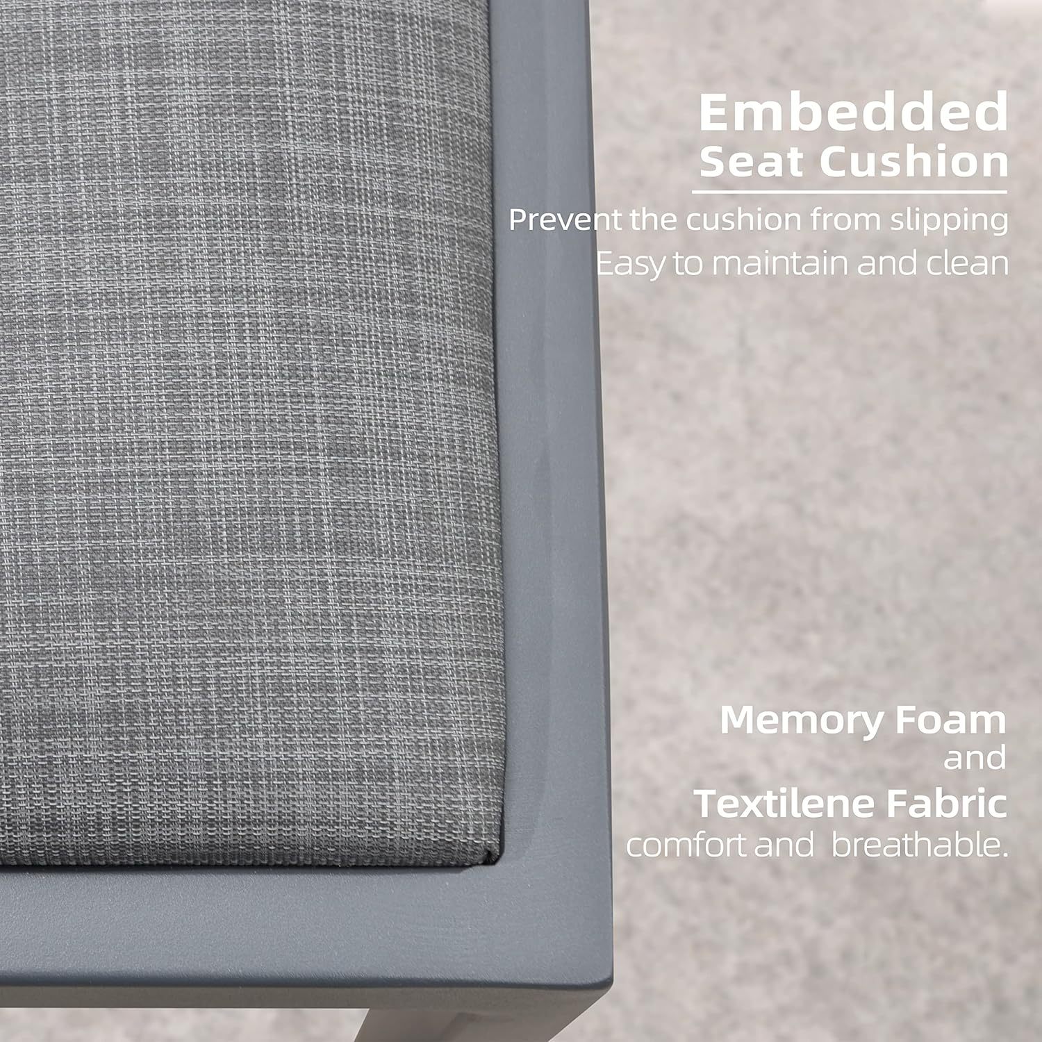 Counter Height Bar Stool Set of 2 Modern Aluminum Rattan Wicker Outdoor Barstools