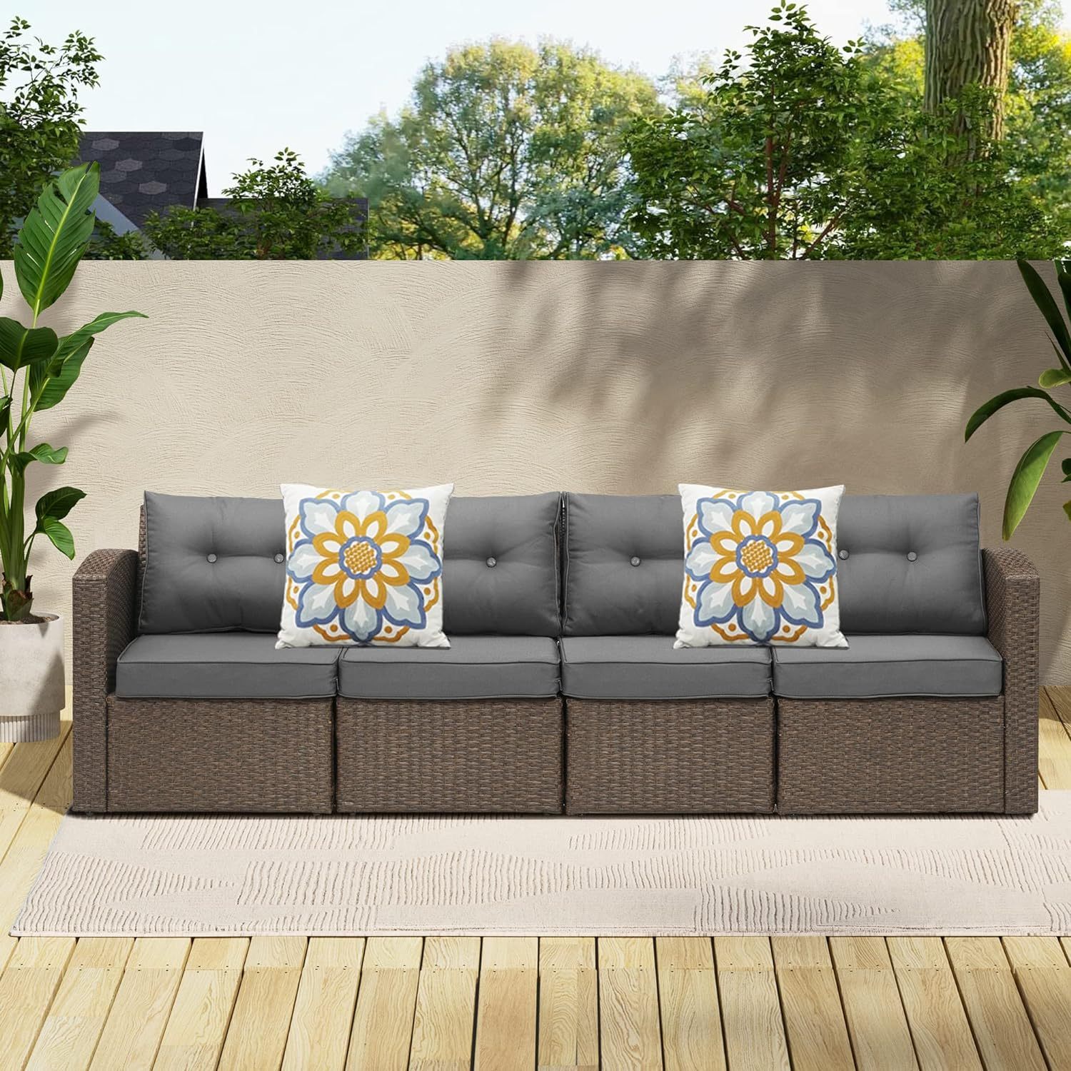 Outdoor Furniture, Brown/Dark Grey