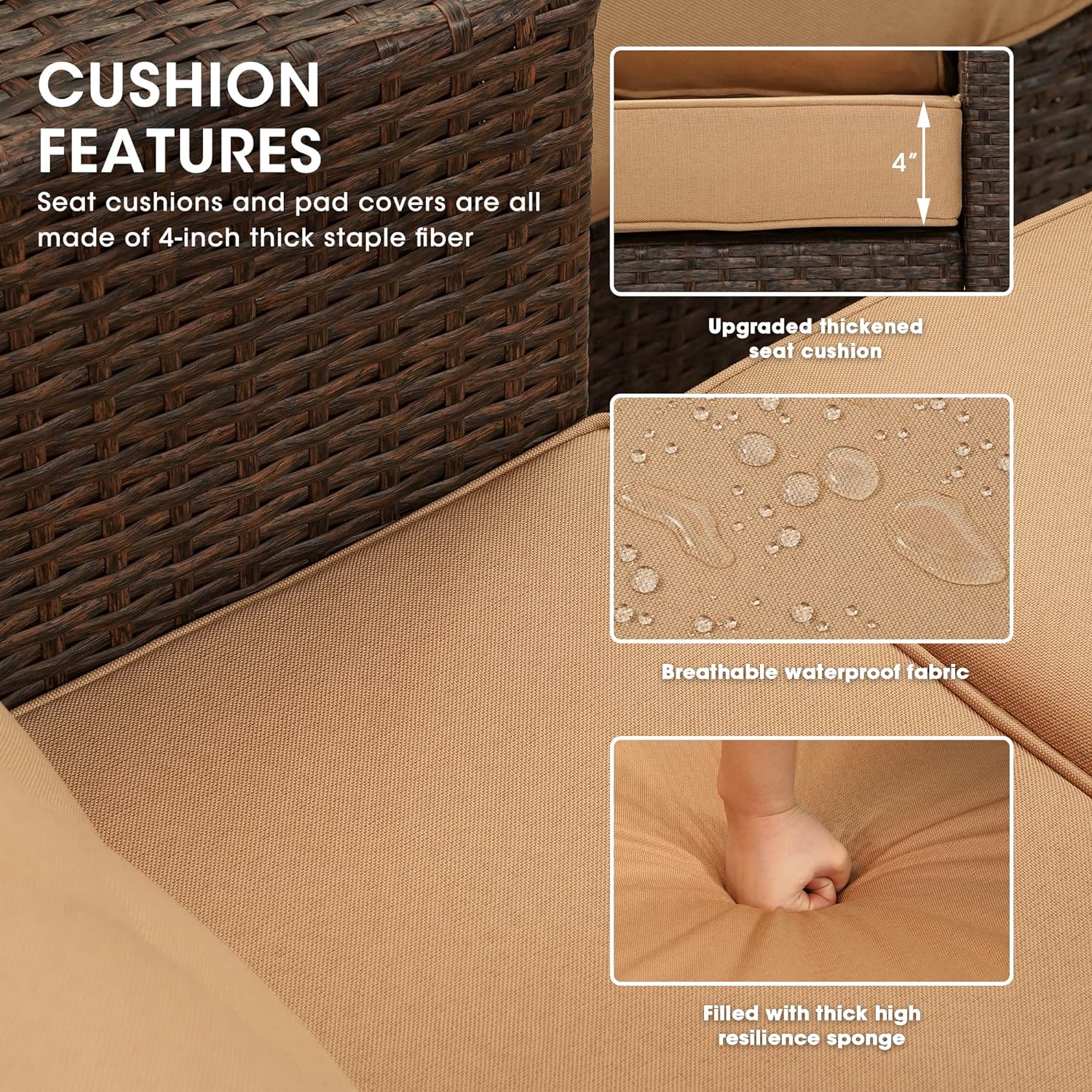 Sand Sectional, Brown/Beige