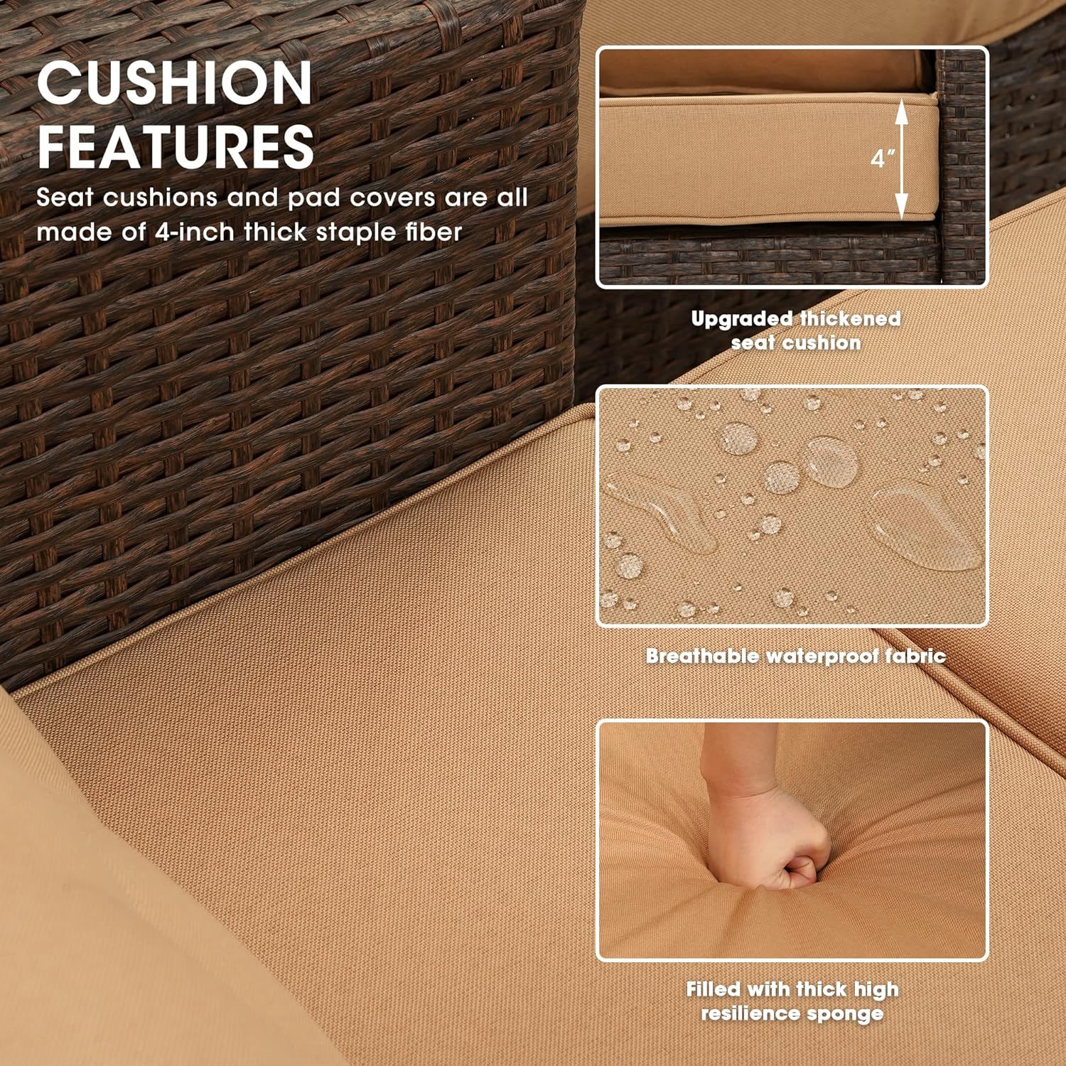 Sand Sectional, Brown/Beige