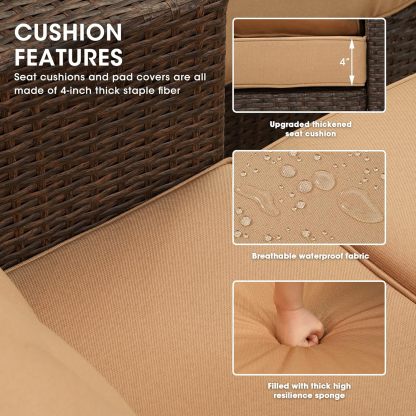 Sand Sectional, Brown/Beige