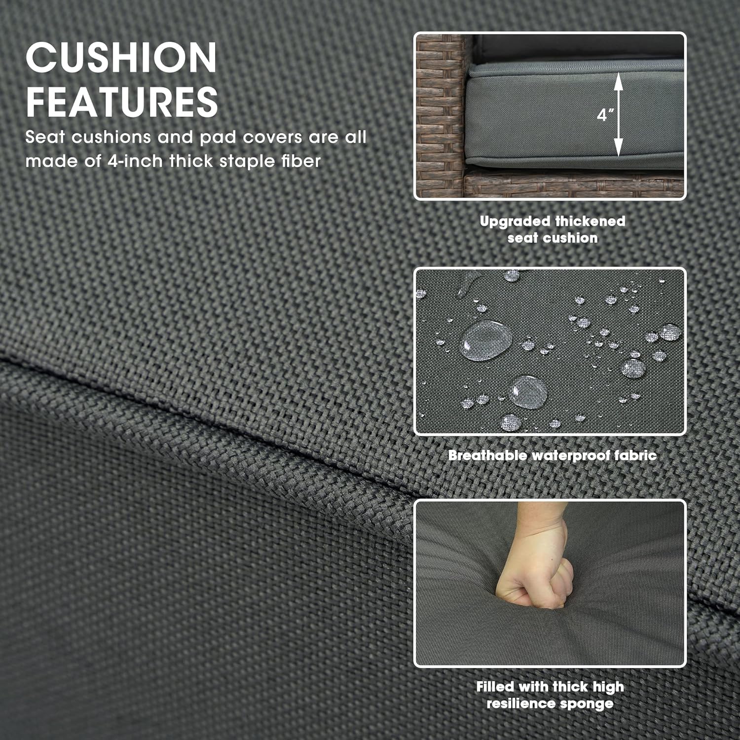 Outdoor Furniture, Brown/Dark Grey