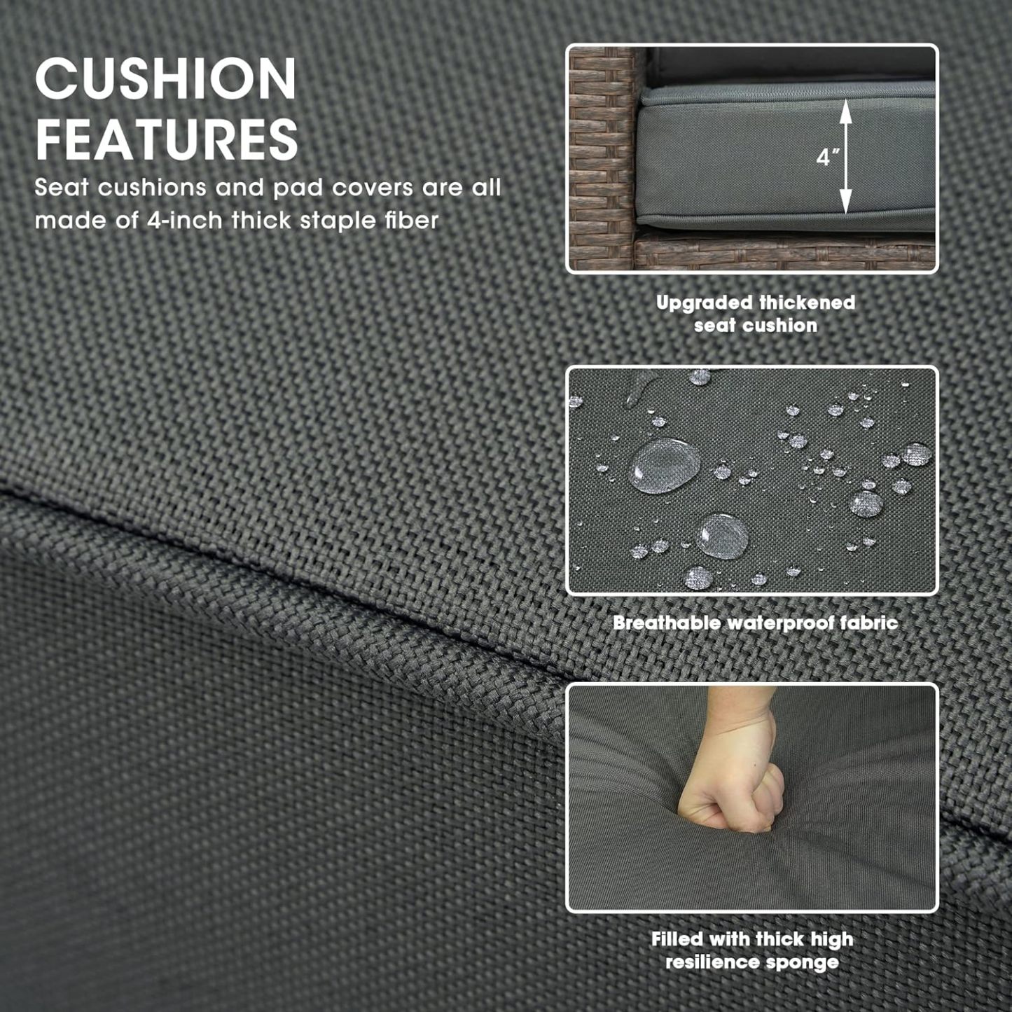 Outdoor Furniture, Brown/Dark Grey