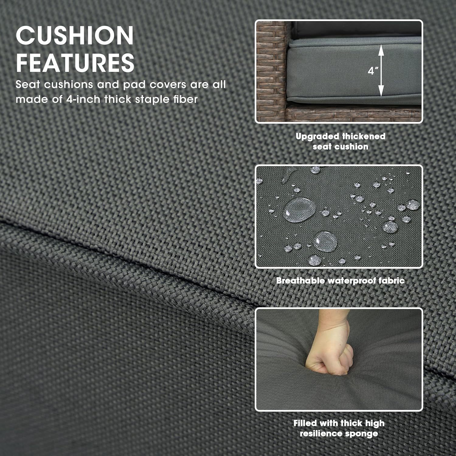 Outdoor Furniture, Brown/Dark Grey