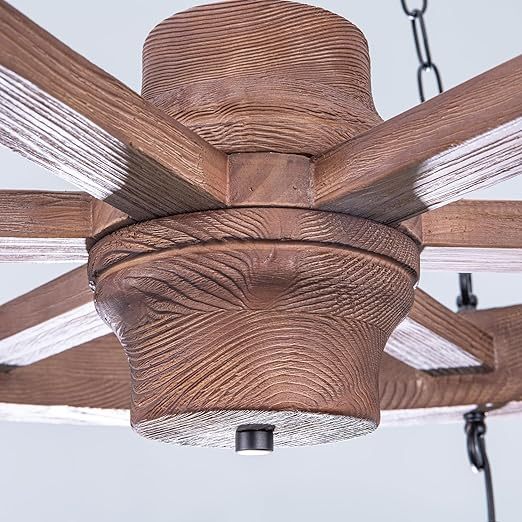 Western Wagon Wheel Chandelier with Antique Rustic Lanterns, Farmhouse Chandeliers for Dining Room