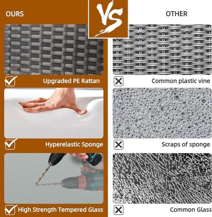 Patio Furniture 4 Pieces Wicker Patio Furniture Sets