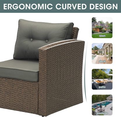 Outdoor Furniture, Brown/Dark Grey