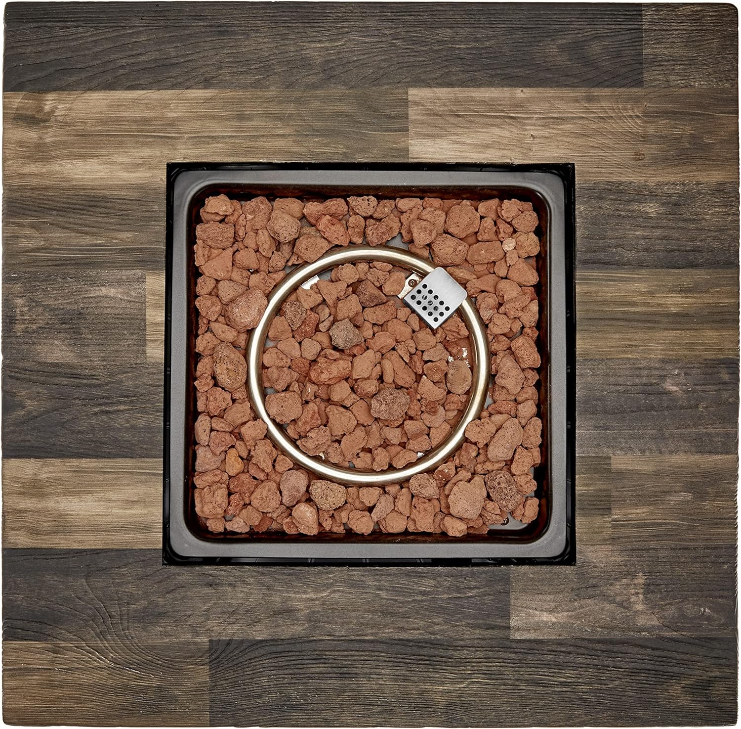 Brown 28” Square Gas Fire Table