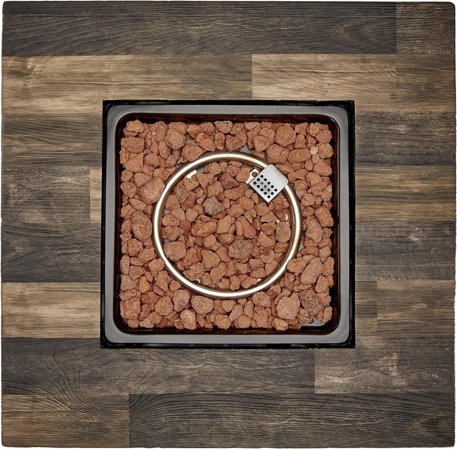 Brown 28” Square Gas Fire Table