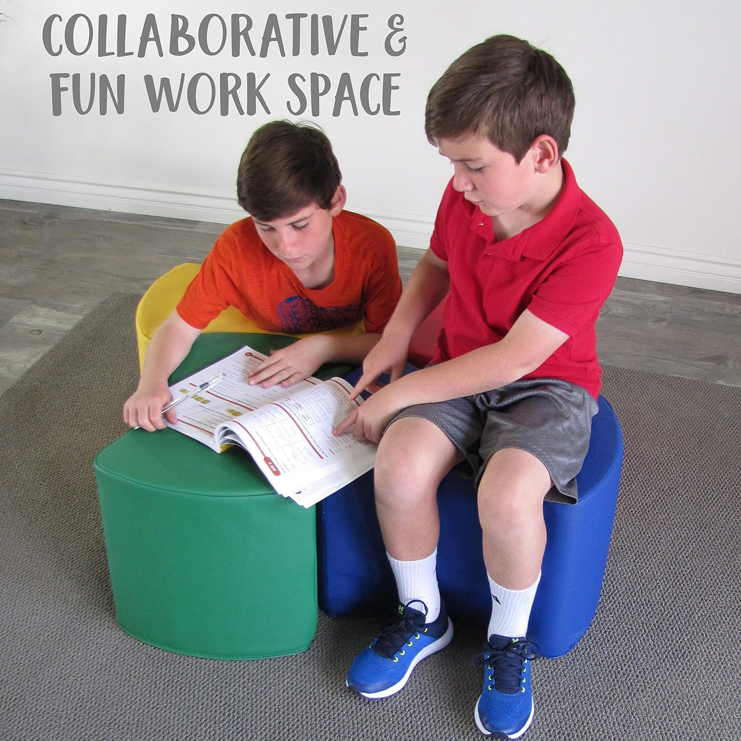 12" Butterfly Modular Soft Foam Stool Set for Children Ages 4-7