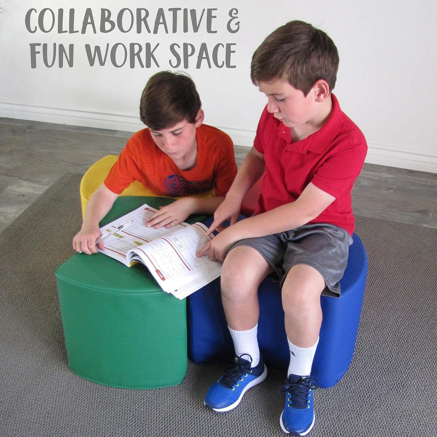 12" Butterfly Modular Soft Foam Stool Set for Children Ages 4-7