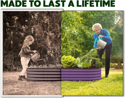 Galvanized Raised Garden Beds Outdoor // 4×2×1 ft Planter Raised Beds for Gardening, Vegetables, Flowers // Large Metal Garden Box