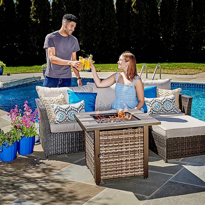 Aiden Brown 30” Square Gas Fire Table