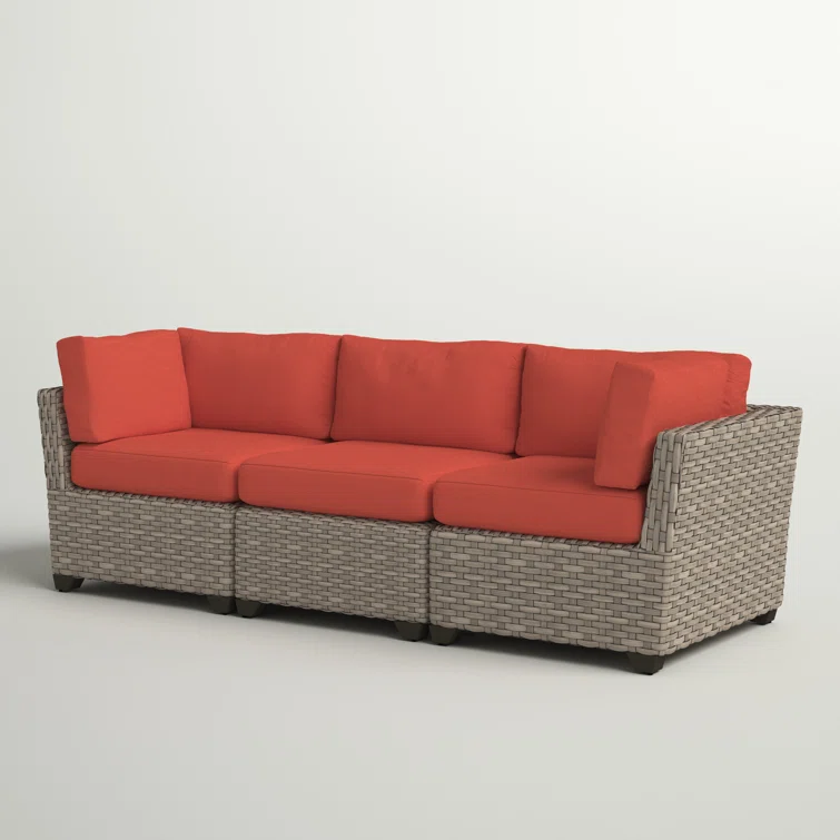 3 Piece Outdoor Sectional Sofa with Cushions