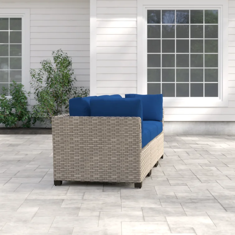 3 Piece Outdoor Sectional Sofa with Cushions