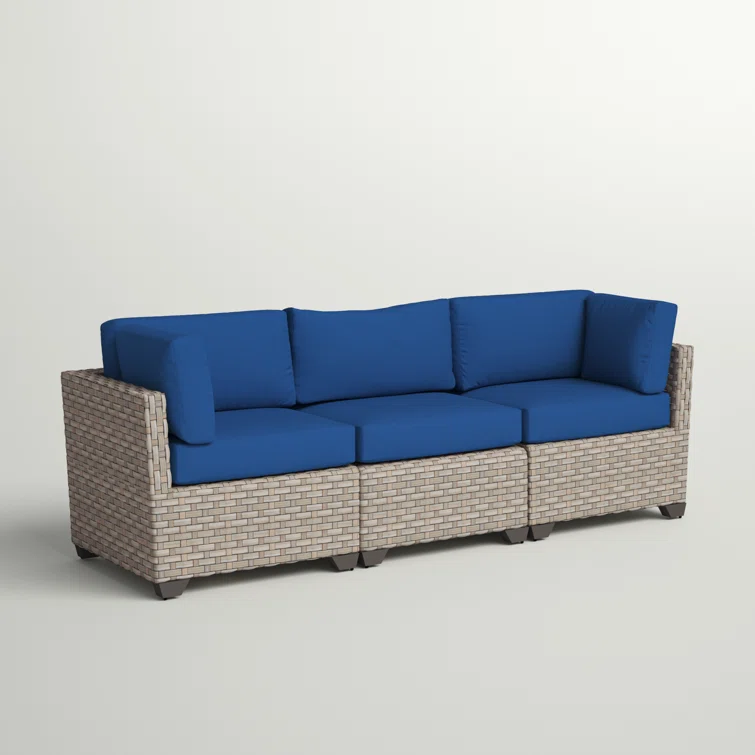 3 Piece Outdoor Sectional Sofa with Cushions