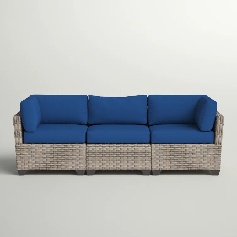 3 Piece Outdoor Sectional Sofa with Cushions