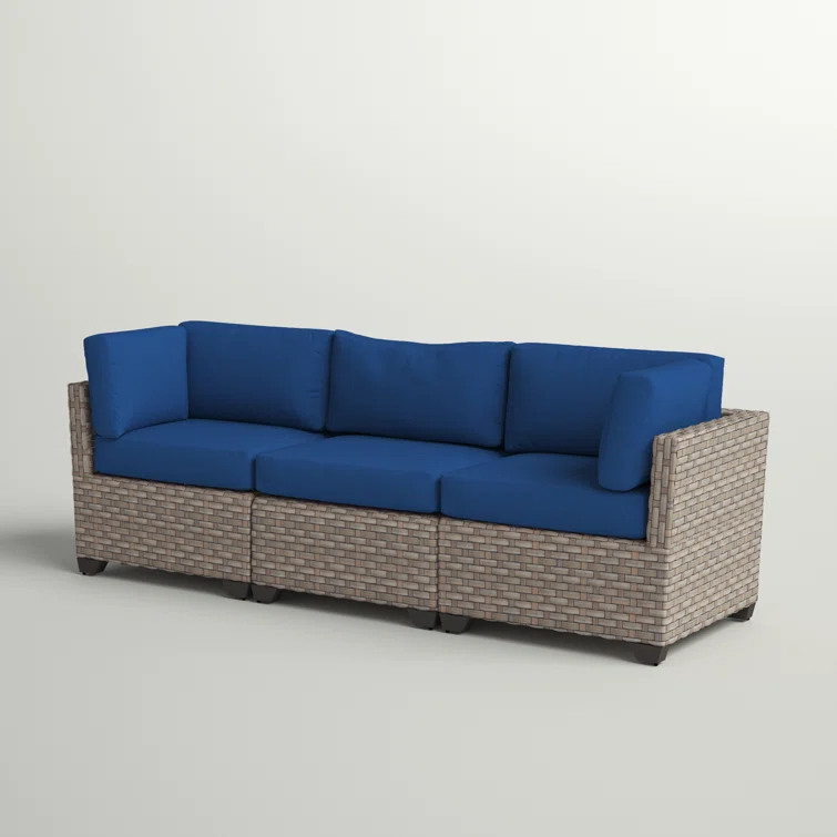 3 Piece Outdoor Sectional Sofa with Cushions