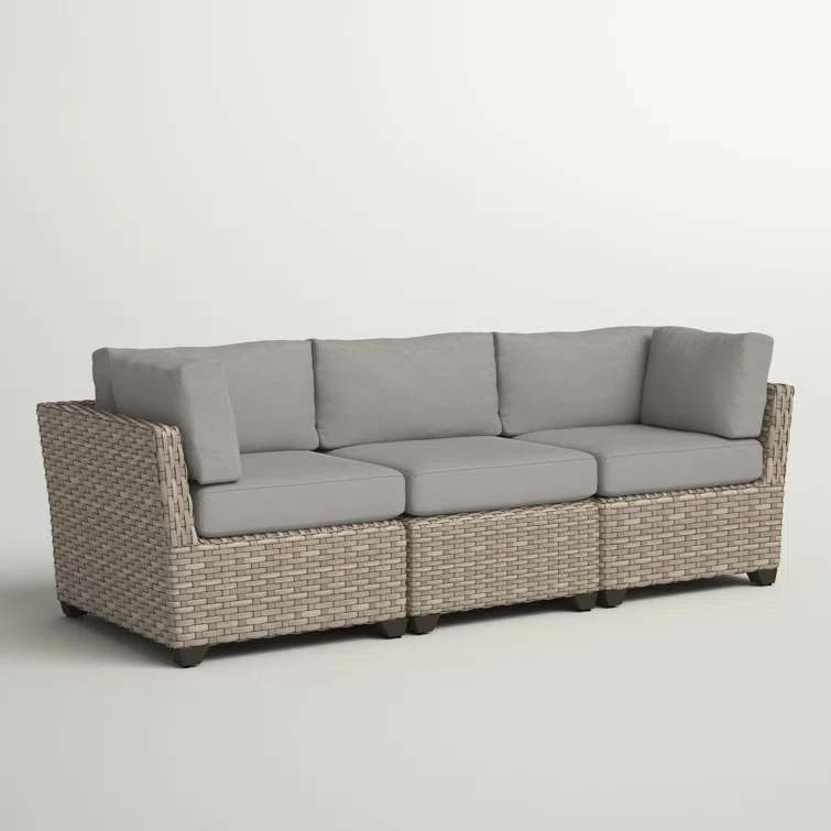 3 Piece Outdoor Sectional Sofa with Cushions