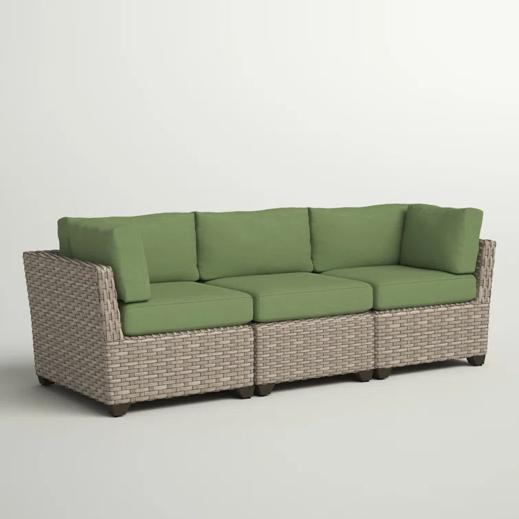 3 Piece Outdoor Sectional Sofa with Cushions