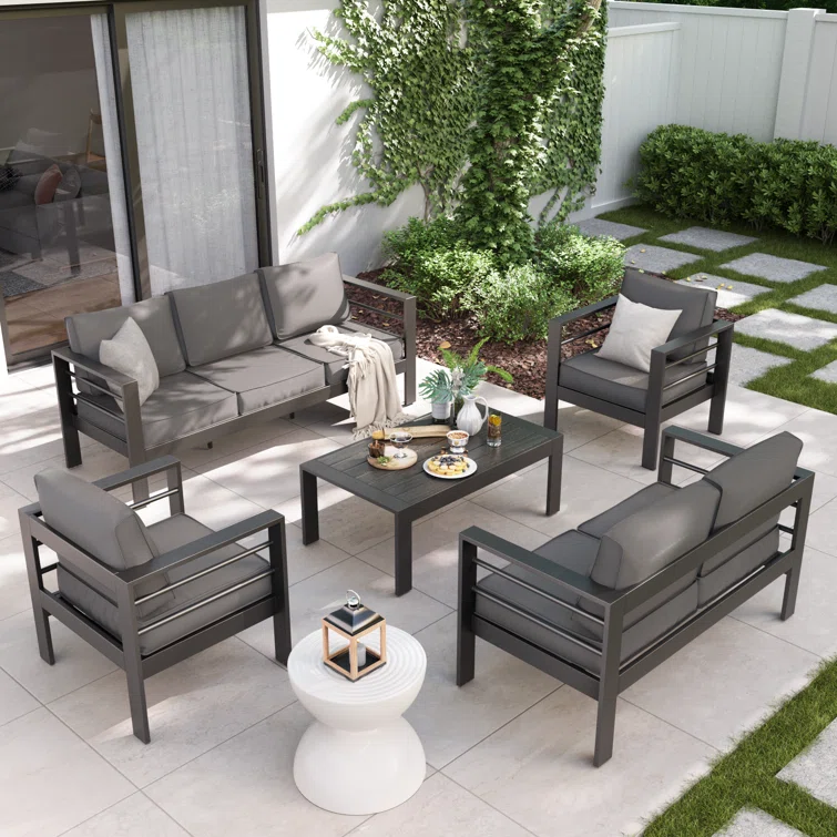 7 - Person Outdoor Seating Group with Cushions