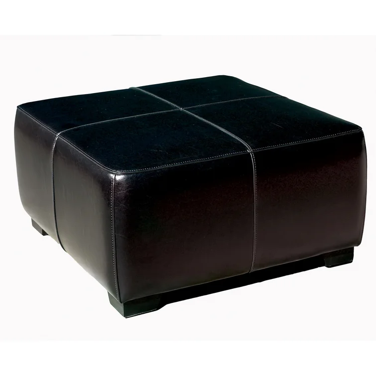Faux Leather Ottoman
