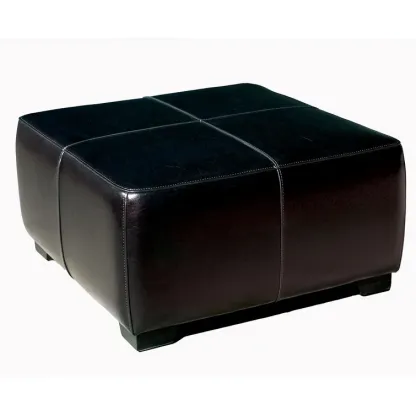 Faux Leather Ottoman