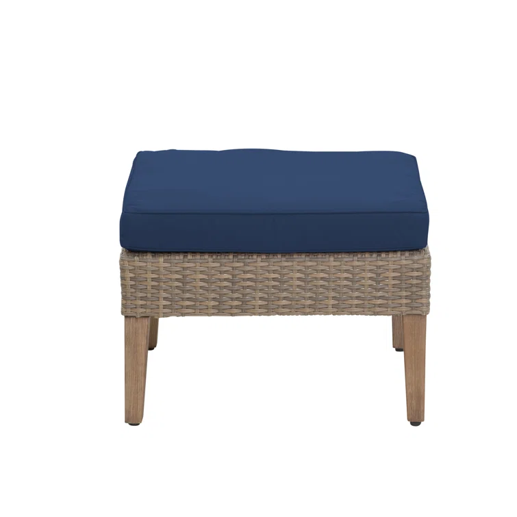 3-Piece Outdoor Conversation Set with Sofa and Ottomans