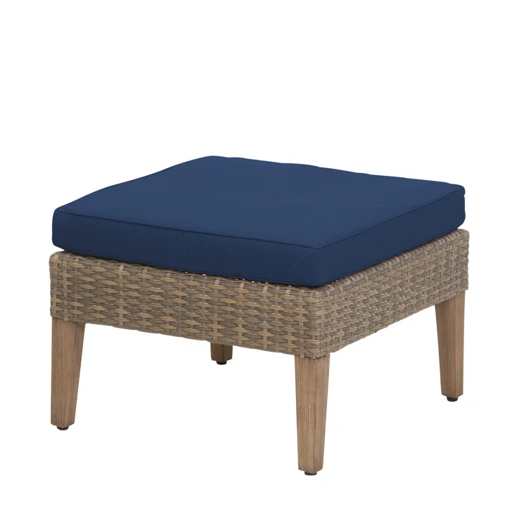 3-Piece Outdoor Conversation Set with Sofa and Ottomans
