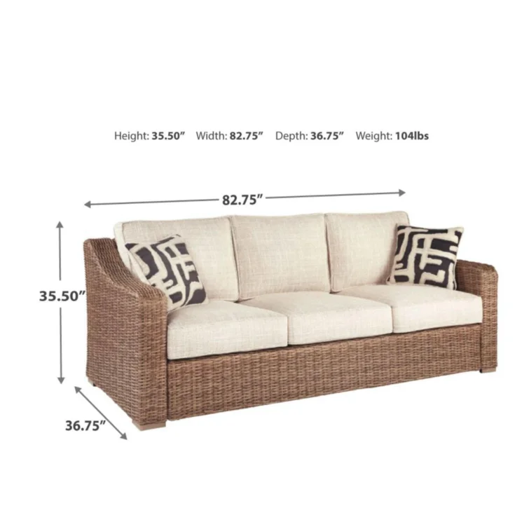 82.75'' Wicker Outdoor Patio Sofa