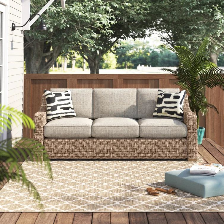 82.75'' Wicker Outdoor Patio Sofa