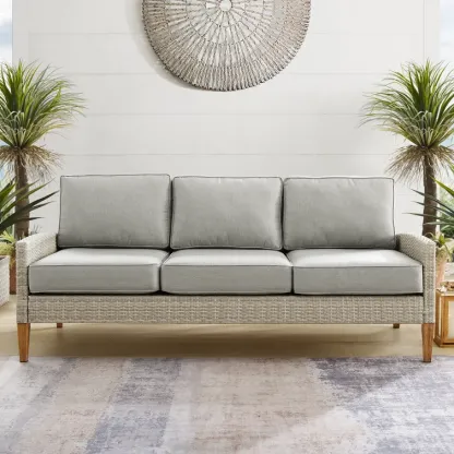 75.75'' All Weather Wicker Patio Sofa