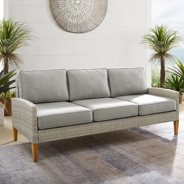 75.75'' All Weather Wicker Patio Sofa