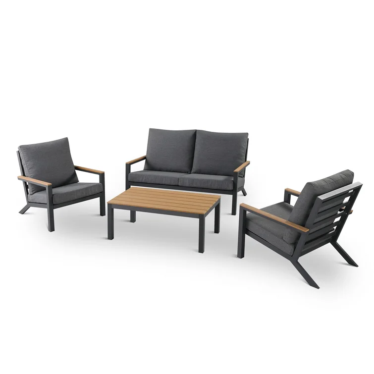 4 Piece Sofa Seating Group with Cushions (Set of 4)