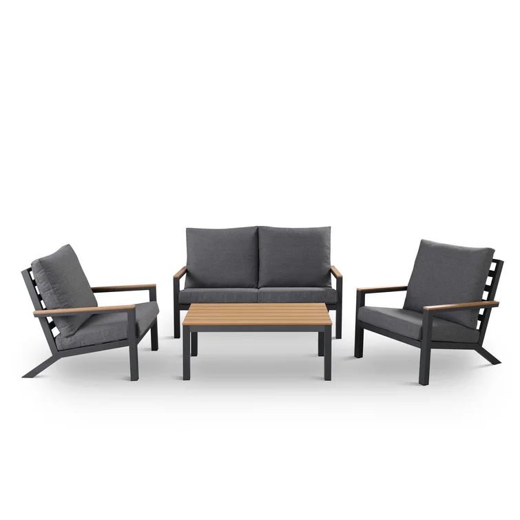 4 Piece Sofa Seating Group with Cushions (Set of 4)