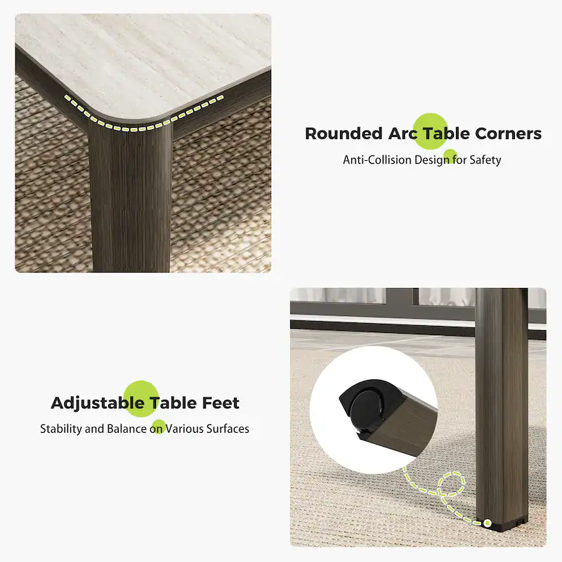 1-Piece Brown Aluminum Outdoor Coffee Table - 47 x 23