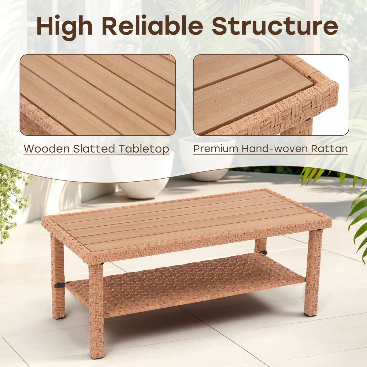 Outdoor Rattan Coffee Table