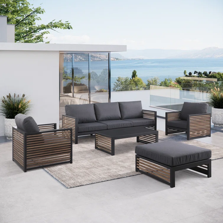 5 - Person Outdoor Seating Group with Custom Covers
