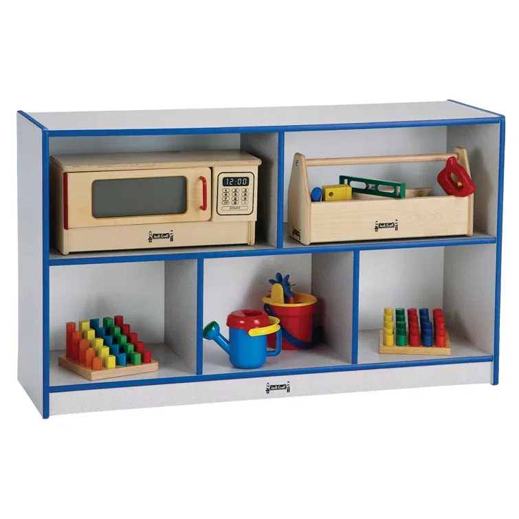 5 Compartment Manufactured Wood Shelving Unit