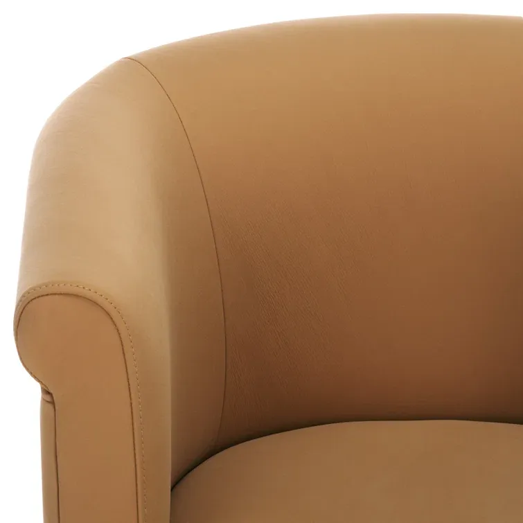 Leather Barrel Chair