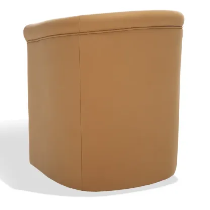 Leather Barrel Chair