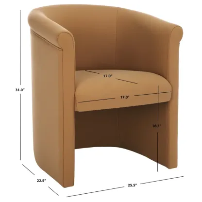 Leather Barrel Chair