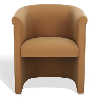 Leather Barrel Chair